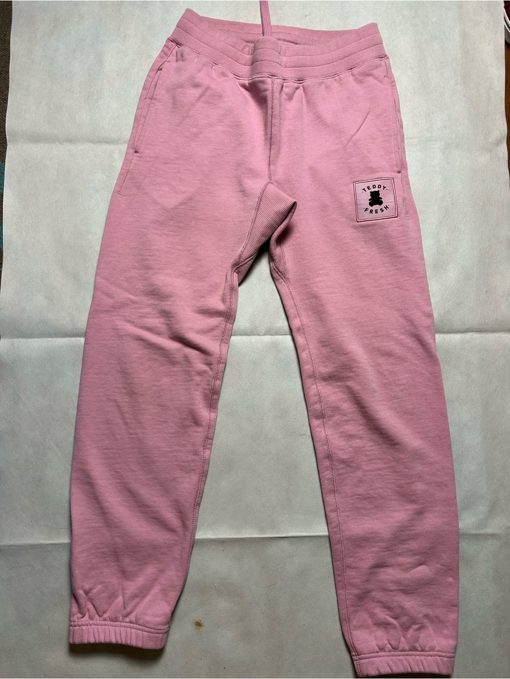 Teddy Fresh pink fleece lined jogger size XS